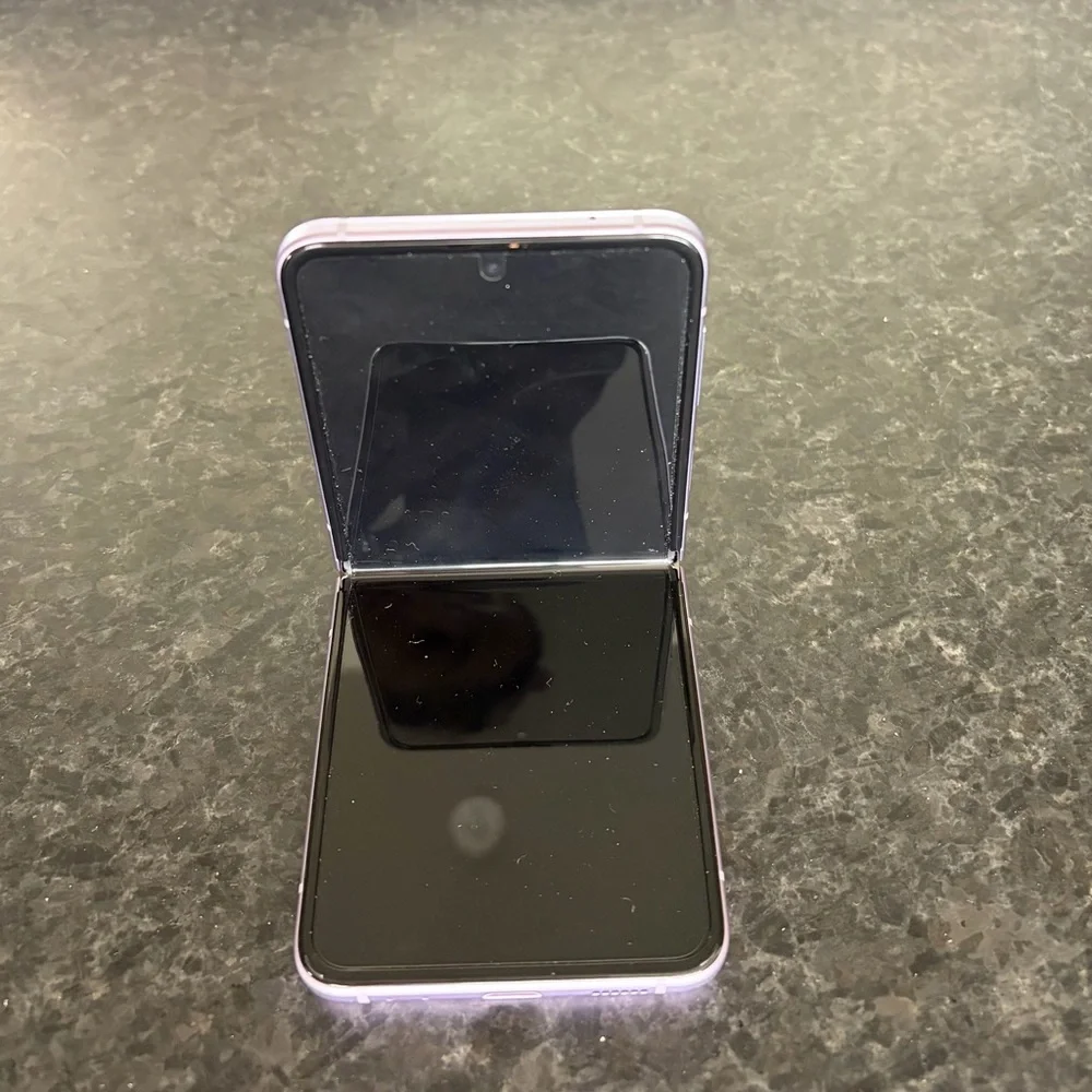 Samsung Foldable Phone in Pink and Green